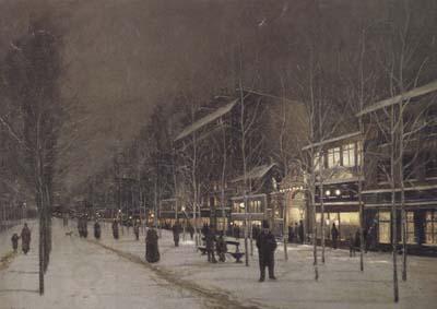 Hippolyte camille delpy Boulevard Barbes-Roche-chouart in de winter (san24) China oil painting art